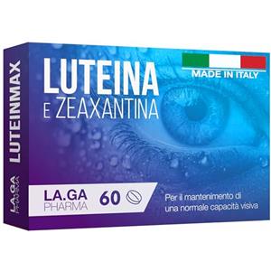 LA.GA Integratore Occhi con Luteina e Zeaxantina Alto Dosaggio. 60 Compresse con Mirtillo, Vitamine A, E, B12, Zinco. Antiossidanti Integratori Occhi Vista. Protegge da Stress Ossidativo e Maculopatia