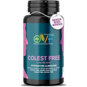 PARAFARMACIA, ORGANIC VITAMINS & FOOD OVF Colest Free - Integratore Antiossidante con Astaxantina e Coenzima Q10-60 Capsule per il Benessere Cardiovascolare e Controllo Lipidi