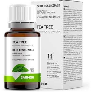 J.ARMOR Olio Essenziale di Tea Tree Puro 10ml - 100% Naturale, Per Pelle, Acne, Cuoio Capelluto, Capelli, Piedi e Unghie, Lenitivo e Antibatterico, Uso Alimentare e Aromaterapia (TEA TREE)