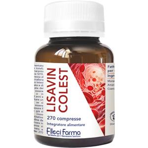 ELLECI FARMA S.R.L Riso Rosso Fermentato con Monacolina K, Coenzima Q10, Amaranto e Vitamina E - 270 Micro Compresse - Supporto Metabolismo Lipidico e Antiossidante - Senza Glutine - Lisavin Colest Elleci Farma