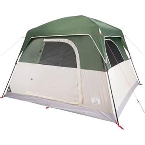 vidaXL Tenda da Campeggio a Cabina per 4 Persone Verde Impermeabile, Tenda, Tenda da Esterno, Tenda Leggera, Tenda da Giardino, Tenda da Giardino