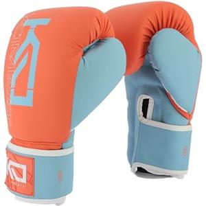 Picsil Kombat Guantoni da Boxe Kyros Grom, Guanti da Allenamento e combattimento per Muay Thai, MMA, Kickboxing, Design Unisex (Salmon, 14oz)