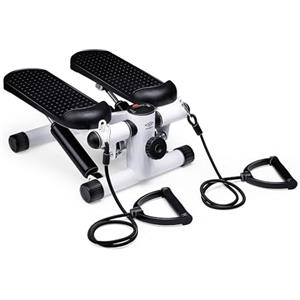 Umbro Stepper - Attrezzature per il fitness a casa - Include computer e fasce di resistenza - Max. 100 kg - Pedali 10 x 32 cm - Nero/Bianco