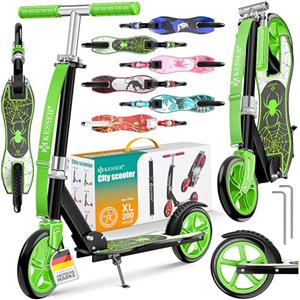 KESSER® City Scooter per Bambini, Monopattino Pieghevole Regolabile in Altezza, Scooter fino a 100 kg, Freno alla Ruota Posteriore, fino a 190 cm di Altezza, Cinghia di Trasporto inclusa
