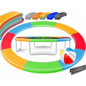 KESSER® - Copertura del bordo del trampolino Ø 366 cm, larghezza 30 cm, 100% resistente ai raggi UV, resistente agli strappi, con copertura a molla colorata