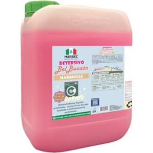 MARBEC DETERSIVO BelBucato Marsiglia 5LT Detersivo liquido concentrato per bucato a mano e in lavatrice, dal profumo di marsiglia