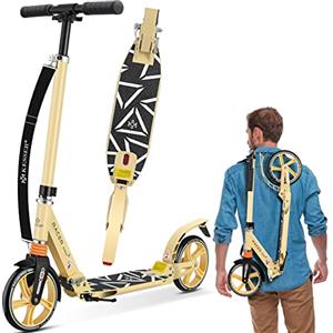 KESSER® Monopattino Cityroller Scooter Ruote da 205 mm PU Big Wheel - PRO-S con Doppia Sospensione, Scooter da Città Pieghevole e Regolabile in Altezza, Monopattino per Adulti e Bambini