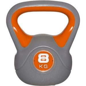 BAKAJI Kettlebell in Ghisa per Palestra e Riempimento Cemento, Fitness, Riabilitazione, Esercizio, Allenamento Forza, Impugnatura Ergonomica Anti-Scivolamento, Fondo Piatto (8, Chilogrammi)