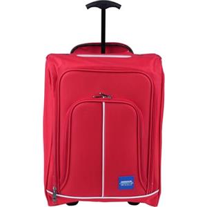 PROVITERA Trolley Frigo da Viaggio Rivestimento Morbido, Bagaglio a Mano per Viaggiare con Vano Termico Refrigerante, Valigia Manico Telescopico, 30 x 20 x 50 cm, Coveri Viale Morin (Rosso)