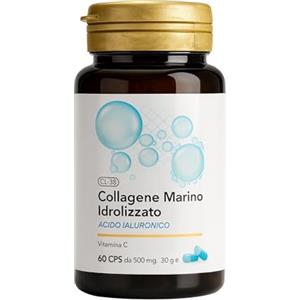 ALOHALABS Collagene Marino Idrolizzato con Acido Ialuronico e Vitamina C - Integratore per Pelle, Articolazioni e Ossa - Alta Biodisponibilità - 60 Compresse da 500mg - AlohaLabs CL-38