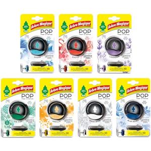 Arbre Magique POP - Box Misto da 32 pz - 7 profumazioni incluse - Ocean, Exotic, Lavender, Ice pine, Vanilla, Fresh musk, Blue velvet - Sistema di Emazione 3D - Prodotto Made in Italy