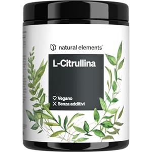 natural elements L-citrullina malato in polvere 2:1 - 500 g di polvere - ideale prima dello sport - vegano, elevata purezza, ad alto dosaggio, senza additivi - prodotto e testato in laboratorio in Germania