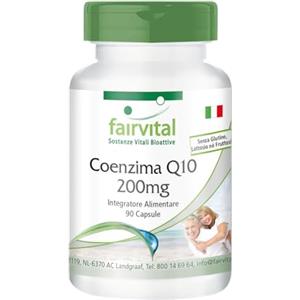 Fairvital | Coenzima Q10 200mg - per 3 mesi - VEGAN - alto dosaggio - 90 capsule - ubichinone