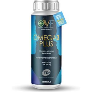 PARAFARMACIA, ORGANIC VITAMINS & FOOD OVF Omega 3 Forte Certificato IFOS da Olio di Pesce 1100mg Ad Alto Dosaggio, 120 Capsule di Omega-3, 432mg EPA e 288mg DHA, Fonte di Acidi Grassi Essenziali Omega3, Olio di Pesce Puro Fish Oil