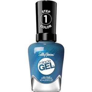 Sally Hansen Smalto Miracle Gel - Distressed Denim, Anti-scheggiature, Ultra brillante, Facile da applicare, 14,7 ml