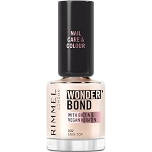 Rimmel London Rimmel Wonder'bond Care+Color Smalto, 002 Tank Top, Rigenera le unghie, Con Biotina e Cheratina Vegana, Modulabile, 12 ml
