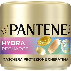 Pantene Pro-V Hydra Recharge Maschera Protezione Cheratina 300ml per Capelli Estremamente Secchi. Nutre Fino a 8 Strati in Profondità e Blocca l'Umidità.Dona Capelli Idratati e Lucenti. Formula Pro-V