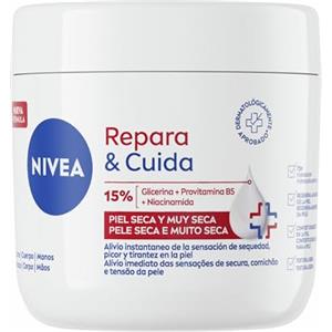 NIVEA Repair & Care Niacinamide 400 ml, Crema corpo idratante pelle secca e molto secca, Crema multiuso per corpo, viso e mani nutriente 72H con 15% Glicerina, Provitamina B5 e Niacinamide