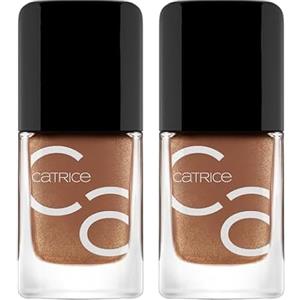 Catrice CATRICE ICONAILS Gel Lacquer, smalto n. 172, marrone, lucido, senza acetone, vegano, senza particelle di microplastica, senza conservanti, confezione da 2 (10,5 ml)