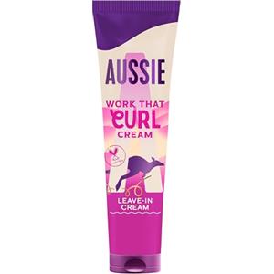 Aussie Work That Curl Crema Ricci 160ml, Crema Senza Risciacquo per Definire e Idratare Capelli Mossi e Ricci, Infusa con Olio di Cocco, Vegana e Cruelty-Free