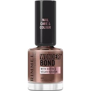 Rimmel London Rimmel Wonder'bond Care+Color Smalto, 007 Cappuccino, Rigenera le unghie, Con Biotina e Cheratina Vegana, Modulabile, 12 ml