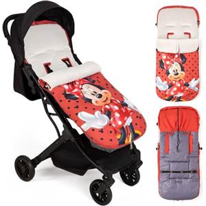 Interbaby Sacco Passeggino Invernale Universale Interbaby | Copri Passeggino Universale Morbida | Sacco Termico per Ovetto Rimovibile, Doppia Apertura, Facile da Lavare, Materiali Anallergici, Minnie Topos
