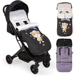 Interbaby Sacco Passeggino Invernale Universale Interbaby | Copri Passeggino Universale Morbida | Sacco Termico per Ovetto Rimovibile, Doppia Apertura, Facile da Lavare, Materiali Anallergici, Blu Paracadutista