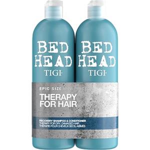 TIGI Bed Head by TIGI | Shampoo e balsamo Recovery | Trattamento ristrutturante e idratante professionale per capelli | Ideale per capelli secchi e danneggiati | 2x750 ml