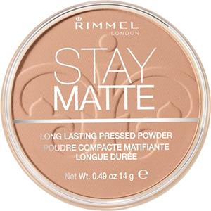 Rimmel London, Cipria Compatta Stay Matte - Polvere Opacizzante a Lunga Tenuta per Pelli Grasse e Miste - 010 Warm Honey - 14 g