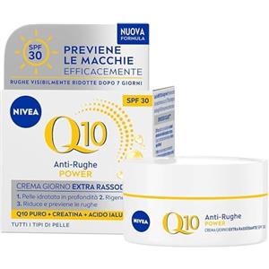 NIVEA Q10 Anti-Rughe Power Crema Giorno Extra Rassodante SPF 30 50 ml, Crema viso antirughe e idratante, Crema viso Acido Ialuronico, Coenzima Q10 e Creatina, Crema antimacchie viso SPF30