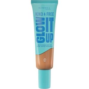 Rimmel London Kind & Free GLOW IT UP Fondotinta Idratante, 303, Honey, Lenisce la pelle sensibile, Colorito sano e luminoso, Idrata per tutto il giorno, 30 ml