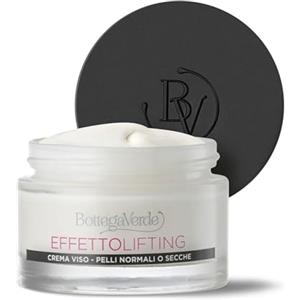 Bottega Verde - Effetto Lifting, Crema Viso Antirughe e Antietà con Acido Ialuronico, 50 ml, Azione Elasticizzante, per Pelli Normali o Secche