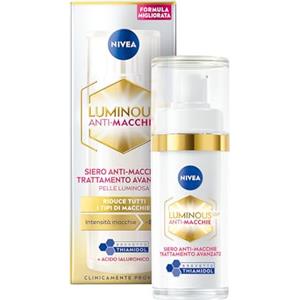 NIVEA Luminous630 Siero Viso Anti-Macchie Trattamento Avanzato 30 ml, Siero antimacchia viso per una pelle luminosa, Siero viso Acido Ialuronico e Thiamidol brevettato per tutti i tipi di macchie