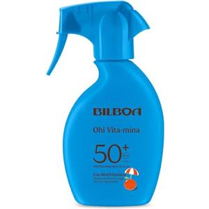 Bilboa Ohi Vita-mina Trigger SPF 50+, con Multivitamina, Meglio una Vita-Mina Oggi che una Ruga Domani, Resistente all'Acqua, Dermatologicamente Testato - 250 ml