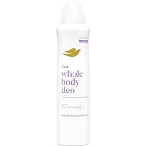 Dove Deodorante Dove Spray Whole Body Deo 150ml, Deodorante per tutto il Corpo, Profumo di Lavanda e Camomilla, Protezione dagli odori fino a 72 ore, Dermatologicamente Testato, Formula Antimacchie