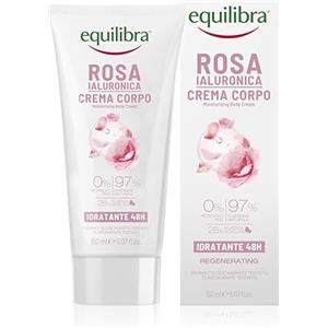 Equilibra, Crema Corpo, Azione Idratante 48H, 150ml, con Estratto di Rosa Damascena, Acido Ialuronico Medio-Alto Peso, Booster di Idratazione, e Fattore Idratante dello Zucchero