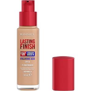 Rimmel London Lasting Finish 35H, 160 Vanilla, fondotinta, lunga tenuta, idratante, formula vegana, alta coprenza, 30ml
