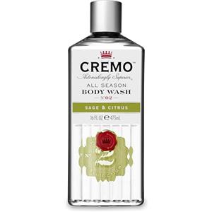 Cremo Bagnoschiuma Salvia e Agrumi Cremo, Gel Doccia Uomo per il Corpo, Idratante e Rivitalizzante, 473 ml