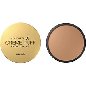 Max Factor Creme Puff Cipria Compatta, Finish Opaco E Texture Leggera, Adatta A Tutti I Tipi Di Pelle, 042 Deep Beige, 14 g, Confezione da 1