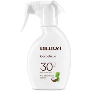 Bilboa Coccobello Trigger Solare SPF 30, con Olio di Cocco, Illuminati d'Immenso, Resistente all'Acqua, 250 ml