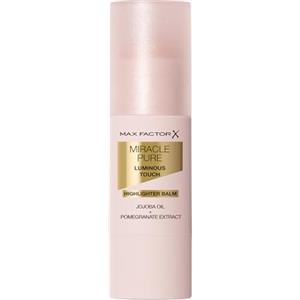 Max Factor Miracle Pure Luminous Touch Highlighter Balm, 15 Rose Gold, Illuminante in stick, Texture morbida, Finish luminoso, Con Olio di Jojoba ed Estratto di Melograno, Formula vegana, 6 g