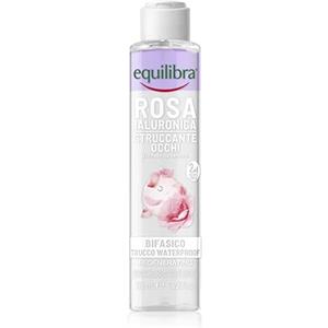 Equilibra, Struccante Occhi Rosa Ialuronica, Struccante Bifasico, Adatto Anche a Trucco Waterproof, con Attivo Forticante Ciglia, Estratto di Rosa Damascena, Acido Ialuronico Medio-Alto Peso, 125ml