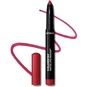 Revlon ColorStay Matte Lite Crayon Rossetto con Temperino Incorporato, a Prova di Sbavature, Resistente all'Acqua e Non Secca le Labbra, 010 Air Kiss, 1.4g