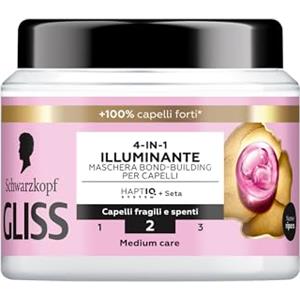 Gliss Schwarzkopf Gliss 4-in-1 Illuminante Maschera Bond-Building per Capelli, 400ml