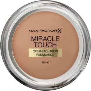 Max Factor Miracle Touch, Fondotinta Coprente con Acido Ialuronico, 085 Caramel, 12 ml