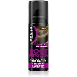 Syoss Root Retouch Colorazione Temporanea Spray Castano 120ml, Ritocco capelli bianchi e ricrescita capelli resistente a pioggia e sudore, Fino a 40 applicazioni