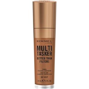 Rimmel London Rimmel Multi-Tasker Better Than Filters, 007 Deep, Primer Viso, Glow Booster e Illuminante, Formula Vegana, Leggera, Antietà, Pigmenti che Riflettono la Luce, Maxi Applicatore Soft-Touch, 30ml (1oz)