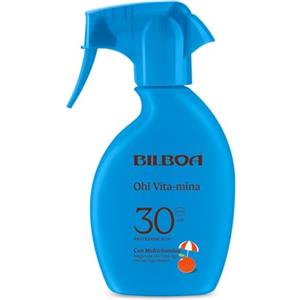 Bilboa Ohi Vita-mina Trigger SPF 30, con Multivitamina, Meglio una Vita-Mina Oggi che una Ruga Domani, Resistente all'Acqua, Dermatologicamente Testato - 200 ml