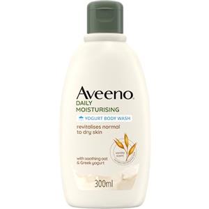 Aveeno Daily Moisturising Bagno Doccia Allo Yogurt, Bagnoschiuma idratante senza sapone, Docciaschiuma al profumo di Vaniglia, Bagnodoccia per pelli sensibili con Avena e Yogurt Greco, 300 ml