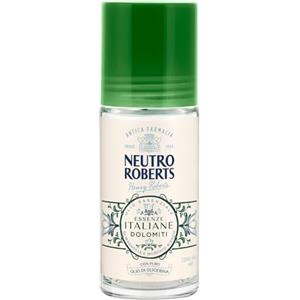 Neutro Roberts, Deodorante Roll-on Dolomiti Senza Sali di Alluminio, Zero Macchie, con Olio Essenziale di Magnolio e Muschio bianco, Con Puro Olio di Glicerina, Deodorante Donna e Uomo, 50 ml, 48h